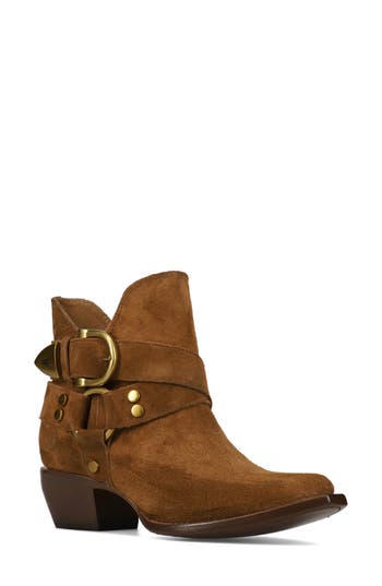 Frye Sacha Harness Bootie In Brown