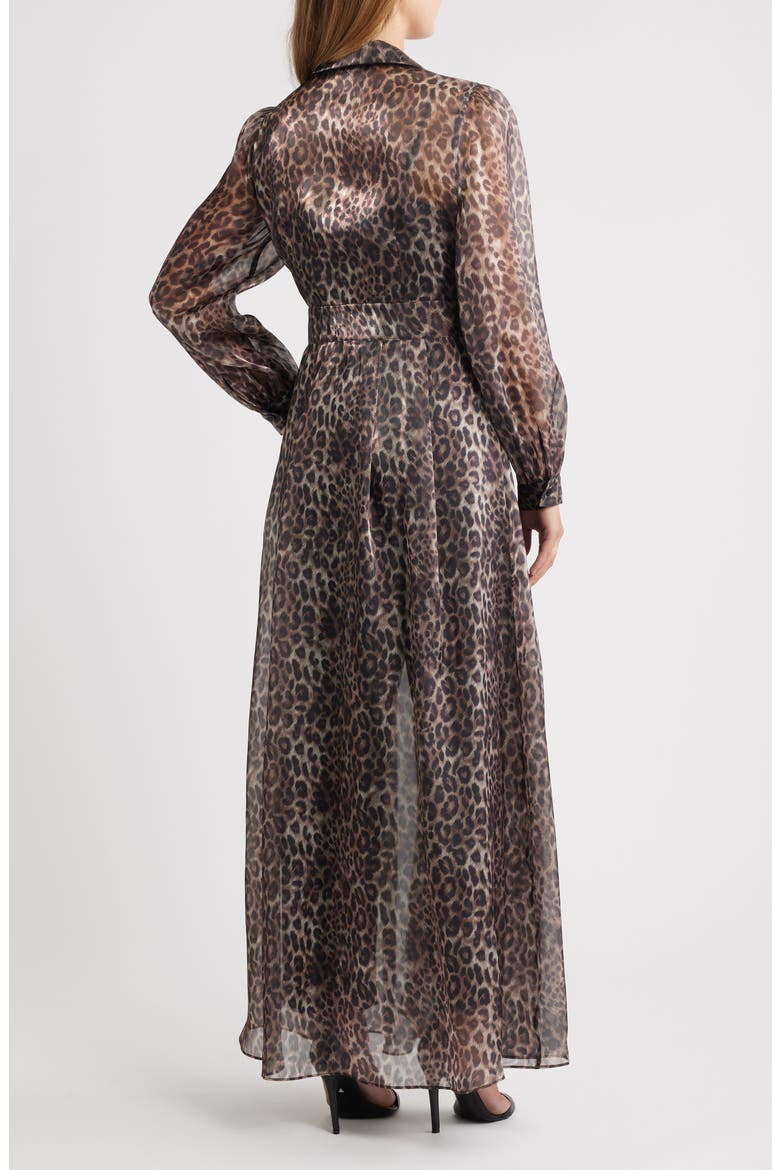 Long Sleeve Jumpsuit with Overlay, Alternate, color, LEOPARD