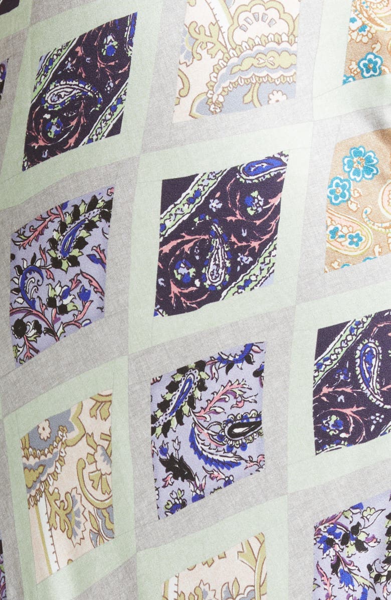 Cinq à Sept Melissa Sea Diamond Halter Silk Maxi Dress, Alternate, color,