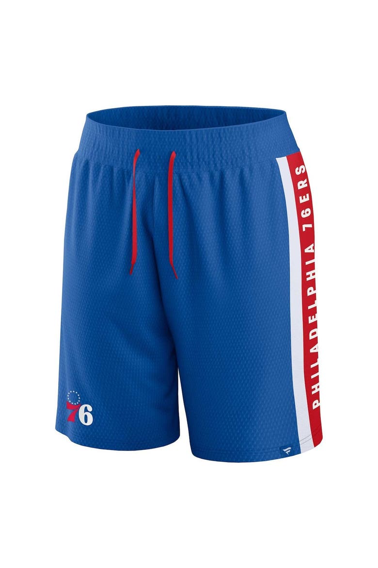 Men's Fanatics Branded Royal Philadelphia 76ers Referee Iconic Mesh Shorts, Alternate, color, Royal