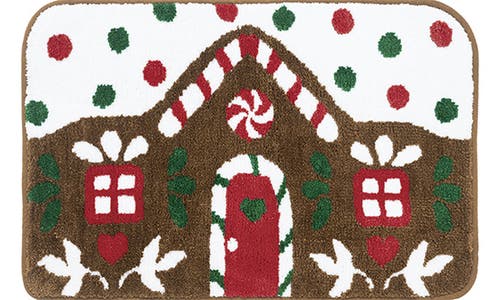 Vcny Home Multi Gingerbread House Tufted Bath Rug, 18" X 28" In Multi