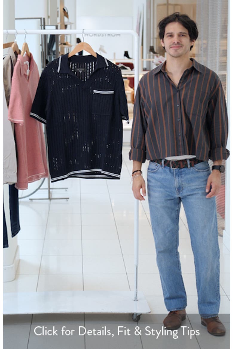 Open Stitch Johnny Collar Polo video