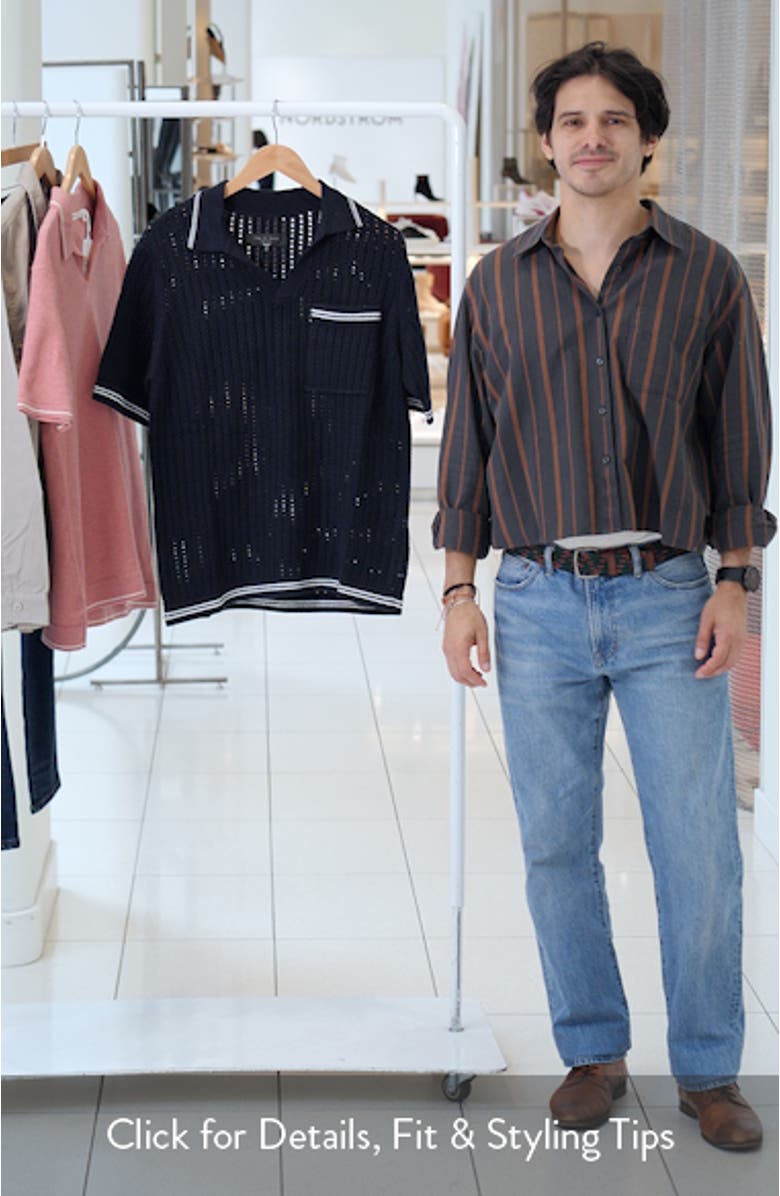 Open Stitch Johnny Collar Polo, sales video thumbnail