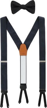 Trafalgar Banbury Tone on Tone Paisley Silk Suspenders (Braces) and Bow Tie Set