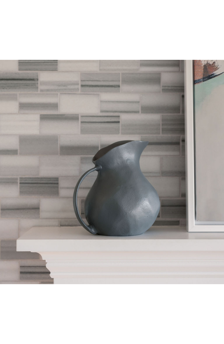 CG Hunter 8.5" Warm Grey Aluminum Vase with Handle, Alternate, color, Warm Grey