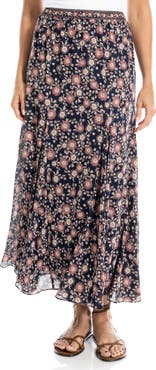 MAX STUDIO Georgette Godet Maxi Skirt