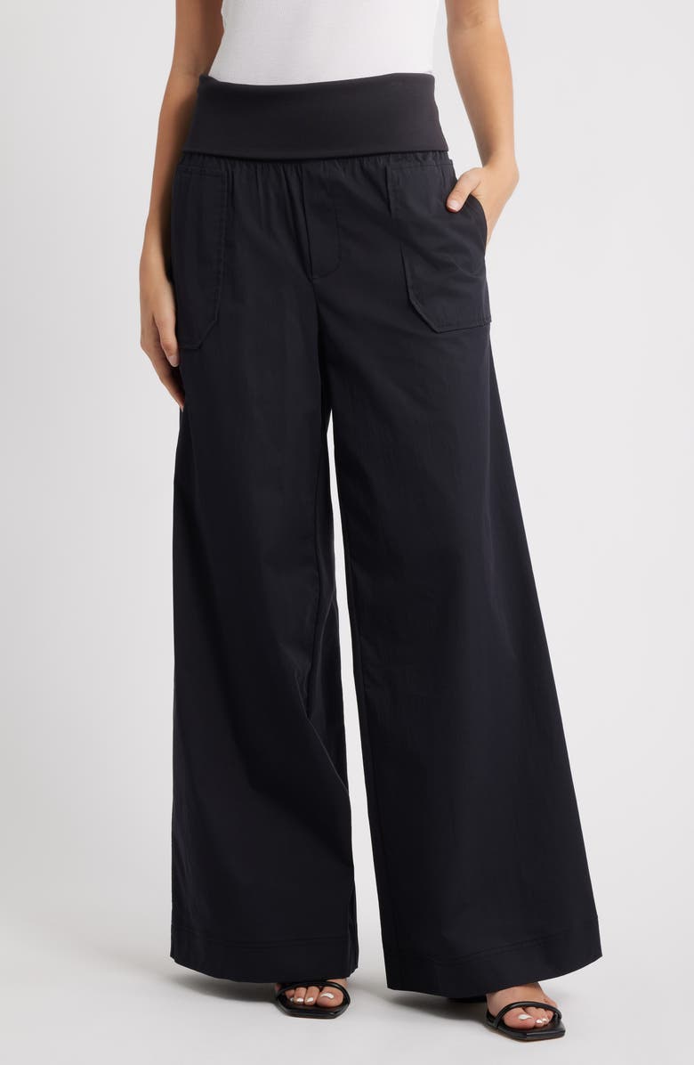 Wit & Wisdom Ultra Skyrise Wide Leg Pants, Main, color, Black
