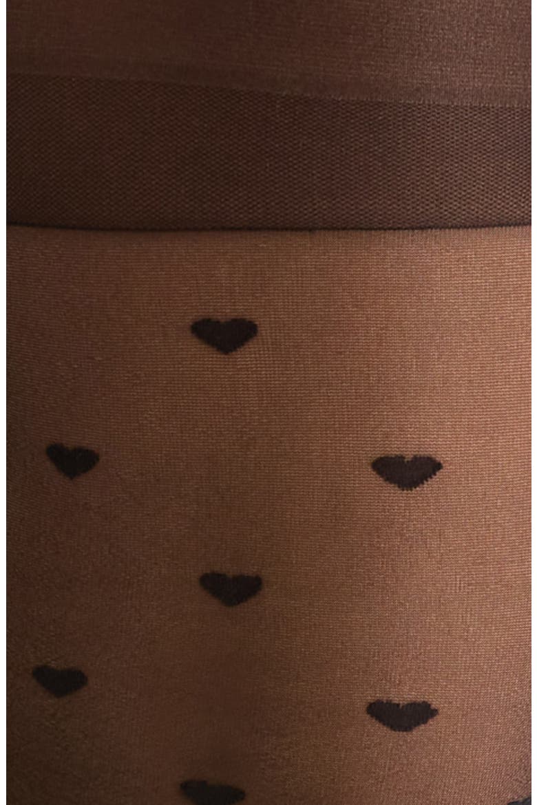 Heart Jacquard Tights, Alternate, color, BLACK