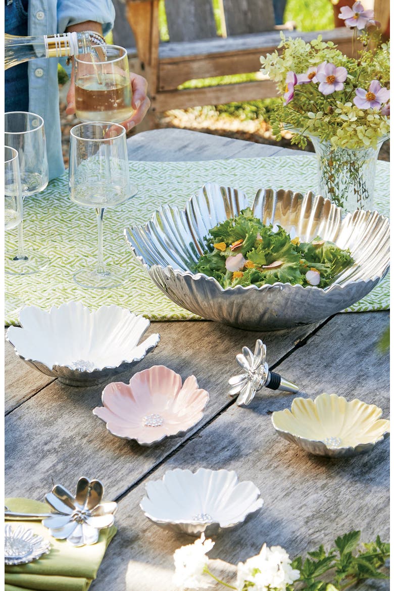 Cosmos Serving Bowl, Alternate, color, SILVER