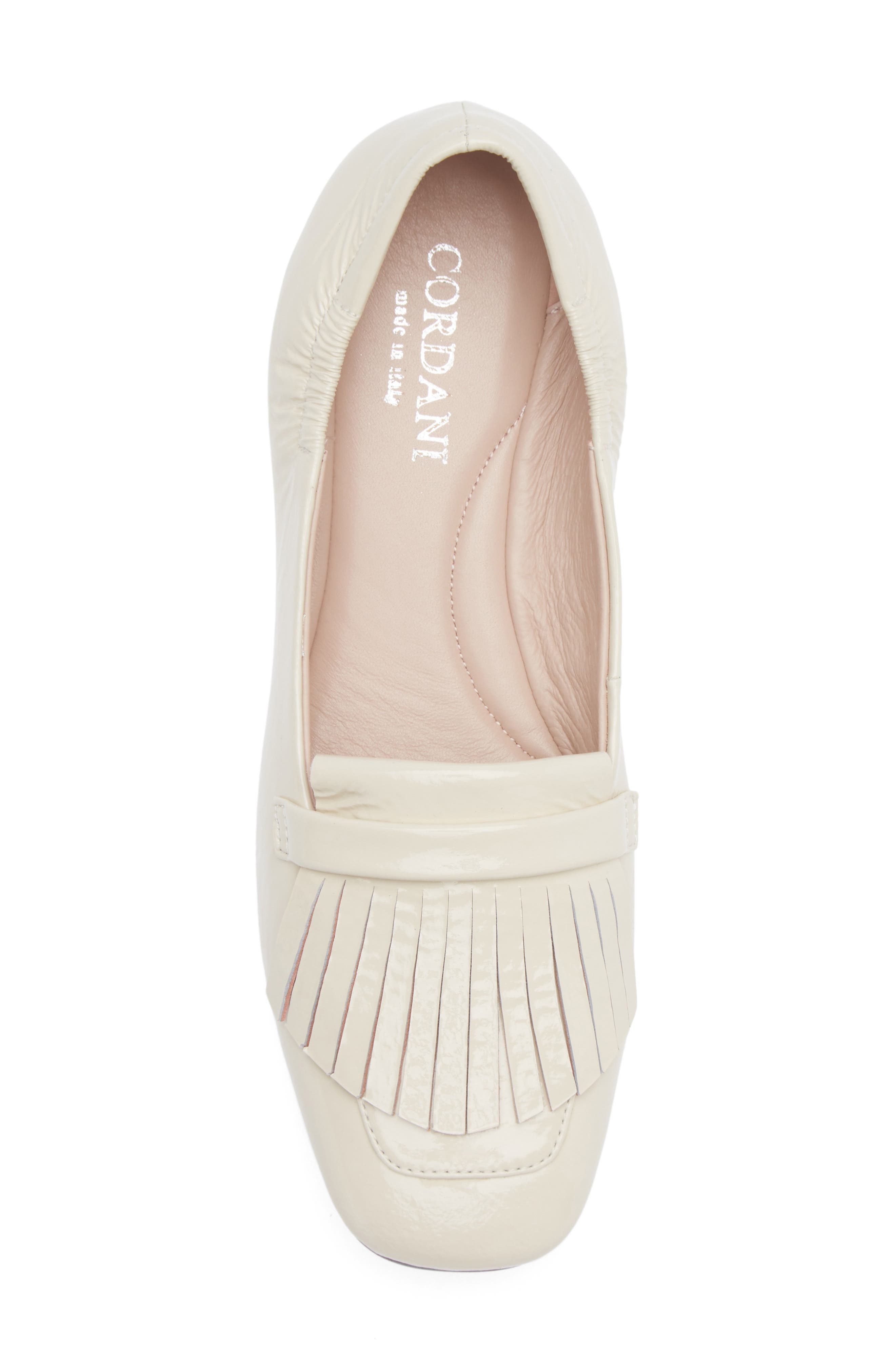Mistie Fringe Trim Loafer, Alternate, color, FROZE PATENT