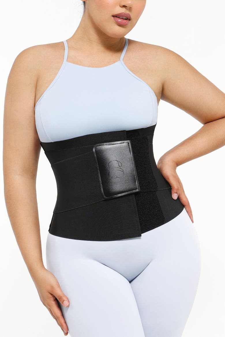 AirSlim Triple Compression Latex Waist Trainer, Alternate, color, Black