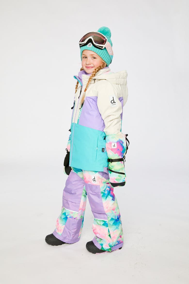 Teknik Diamond Pattern Jacket & Reinforced Pants Two Piece Snowsuit, Alternate, color, Multicolored with a Diamond