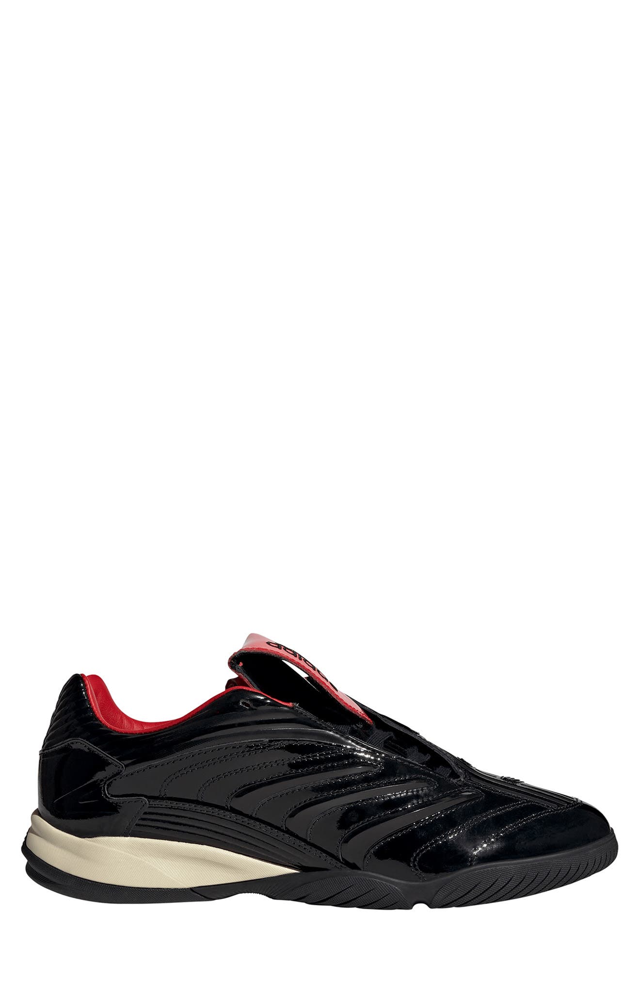 adidas Gender Inclusive Predator Sala Soccer Sneaker, Alternate, color, Core Black/ Red/ Core Black