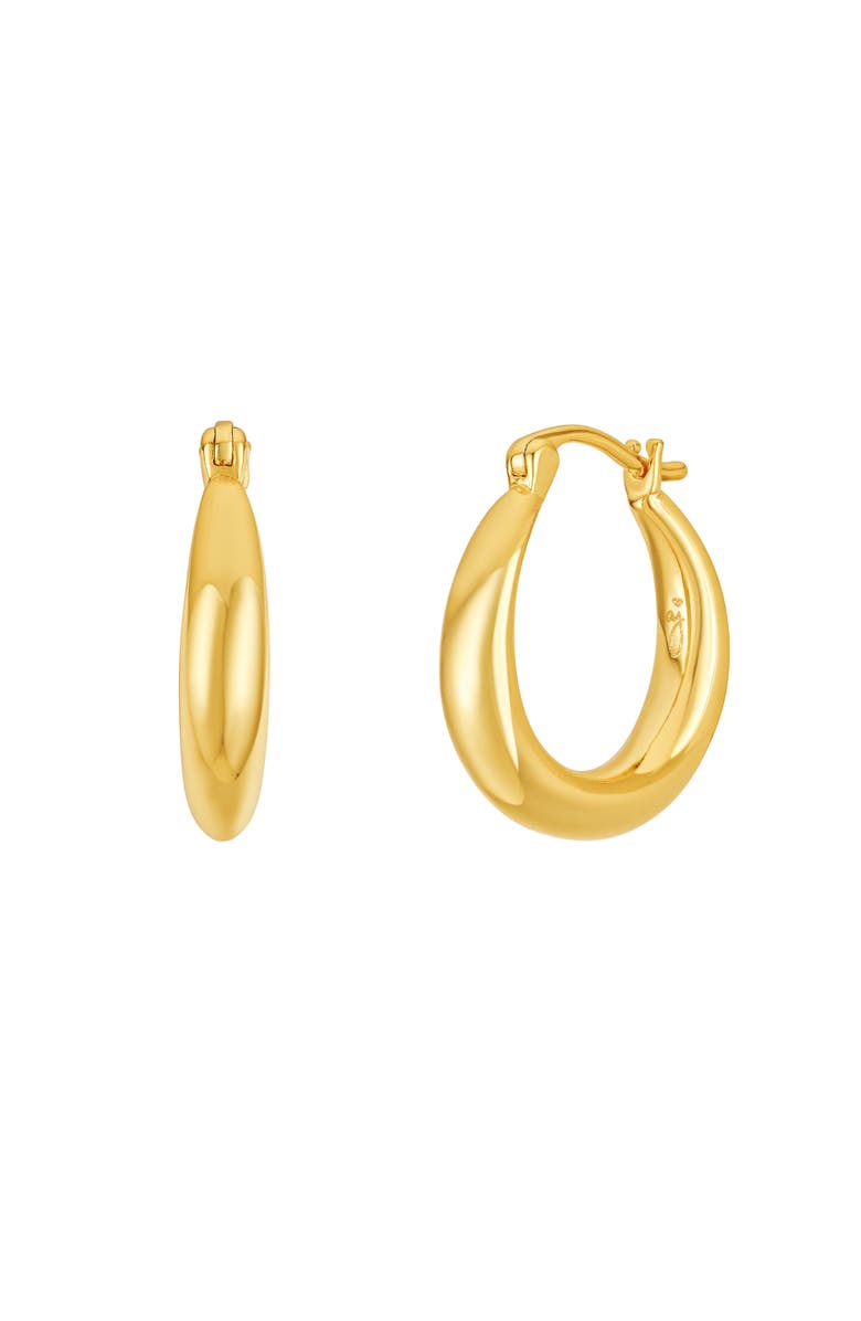 Untamed Petals Nadia Classic Gold Hoops, Main, color, 