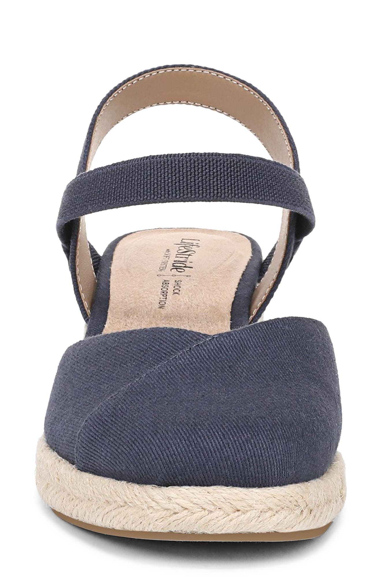 Pilar Slingback Espadrille Platform Wedge Sandal, Alternate, color, LUX NAVY