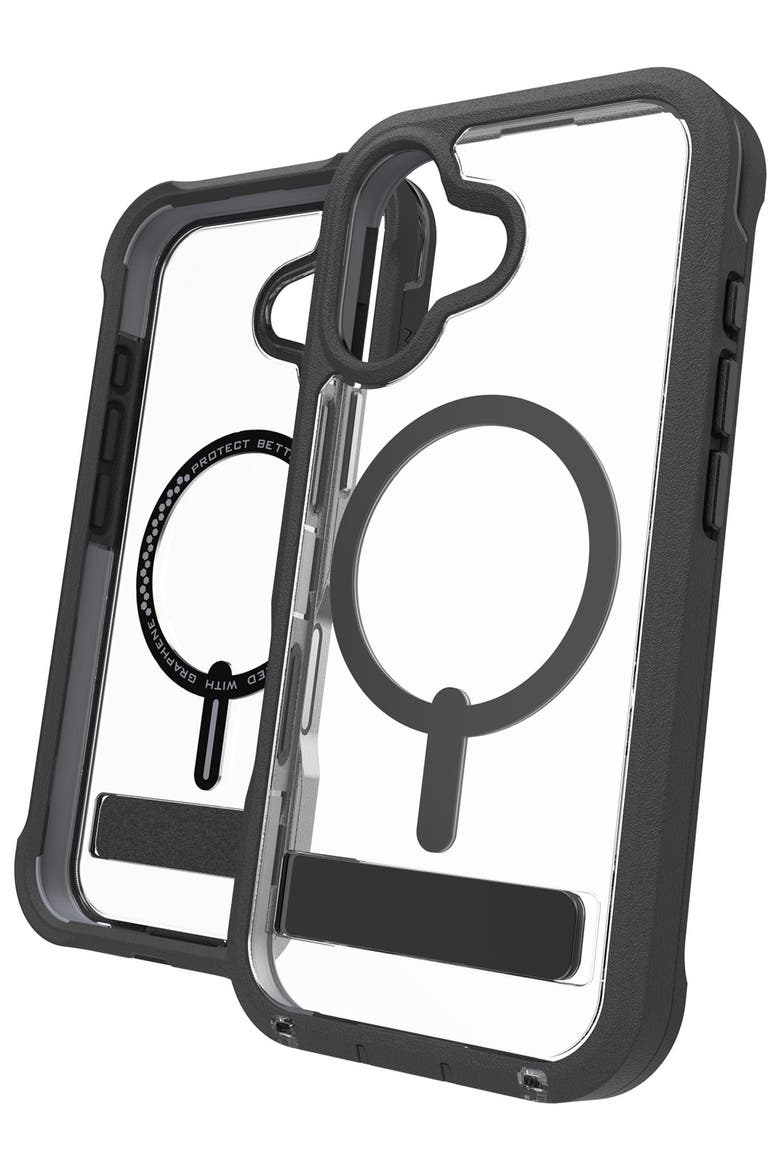 Rainier Snap MagSafe Case with Kickstand for Apple iPhone 17, Main, color, Black