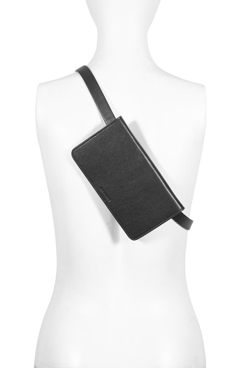 AllSaints Utilitarian Leather Belt Bag, Alternate, color,