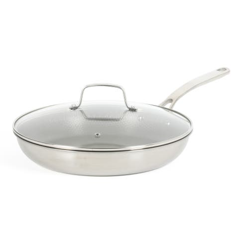 Badgley Nonstick Tri-Ply Stainless Steel Skillet with Lid