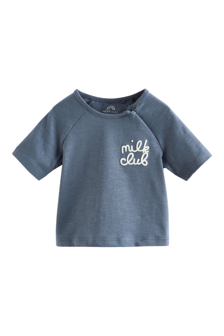 Milk Club T-Shirt & Shorts Set, Alternate, color, BLUE