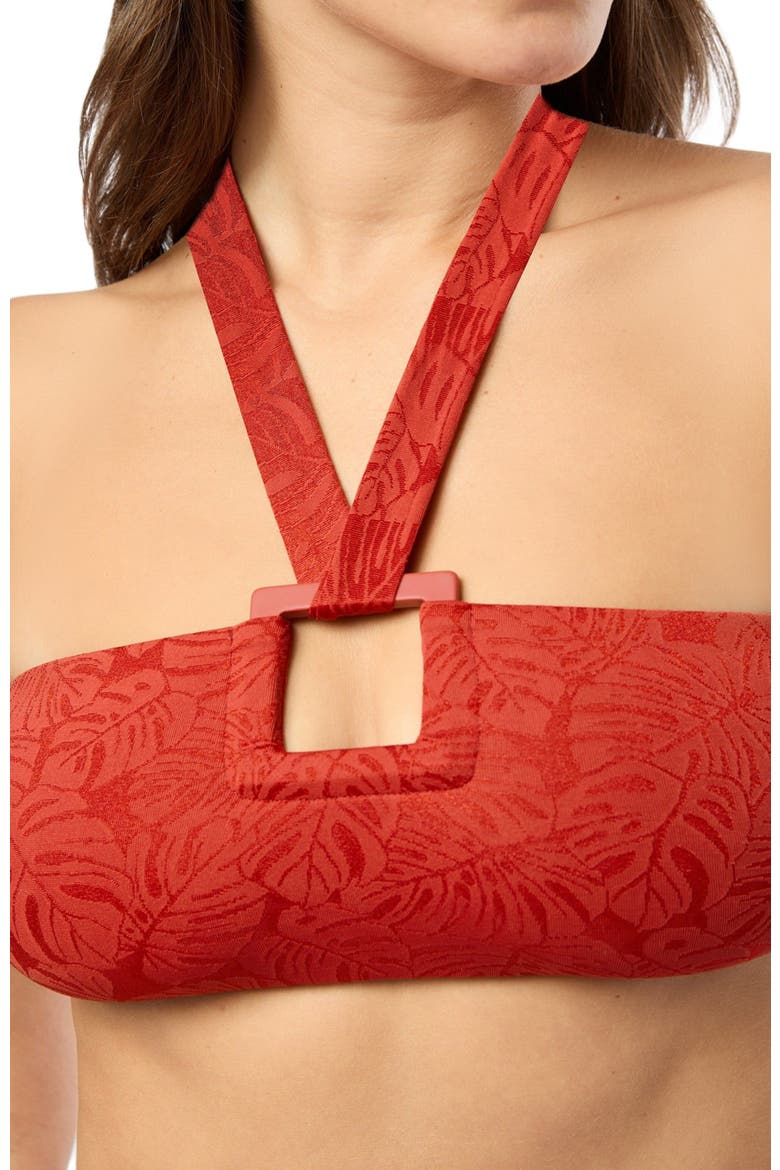 Poppy Bikini Top, Alternate, color, DARK RED