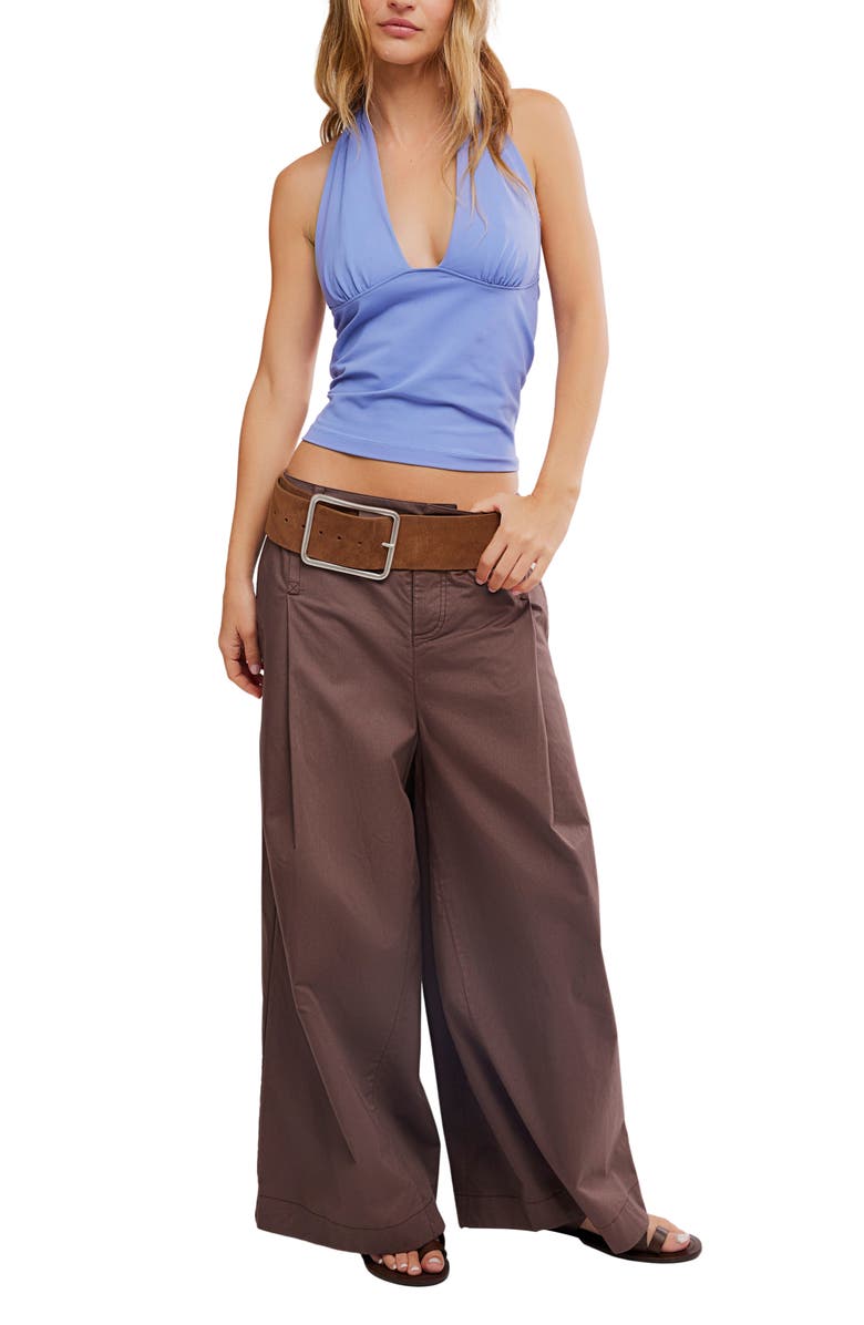 Free People Round Two Halter Top, Alternate, color, Peri