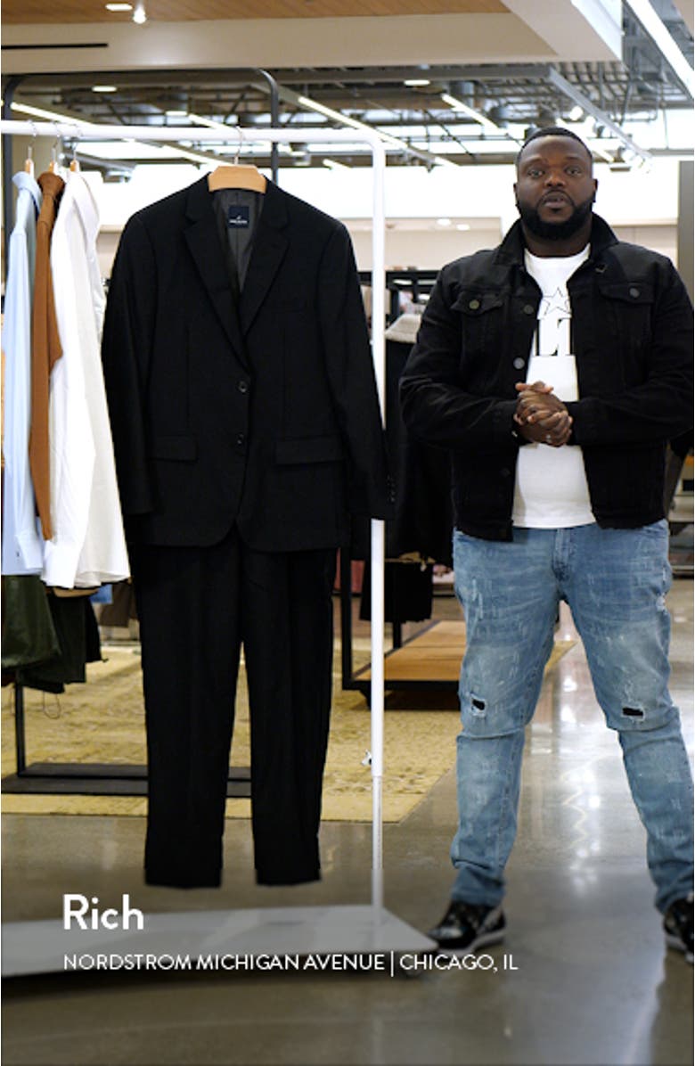 Norris Black Windowpane Wool Suit, sales video thumbnail