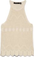 VERO MODA Seashell Sands Pointelle Knit Tank