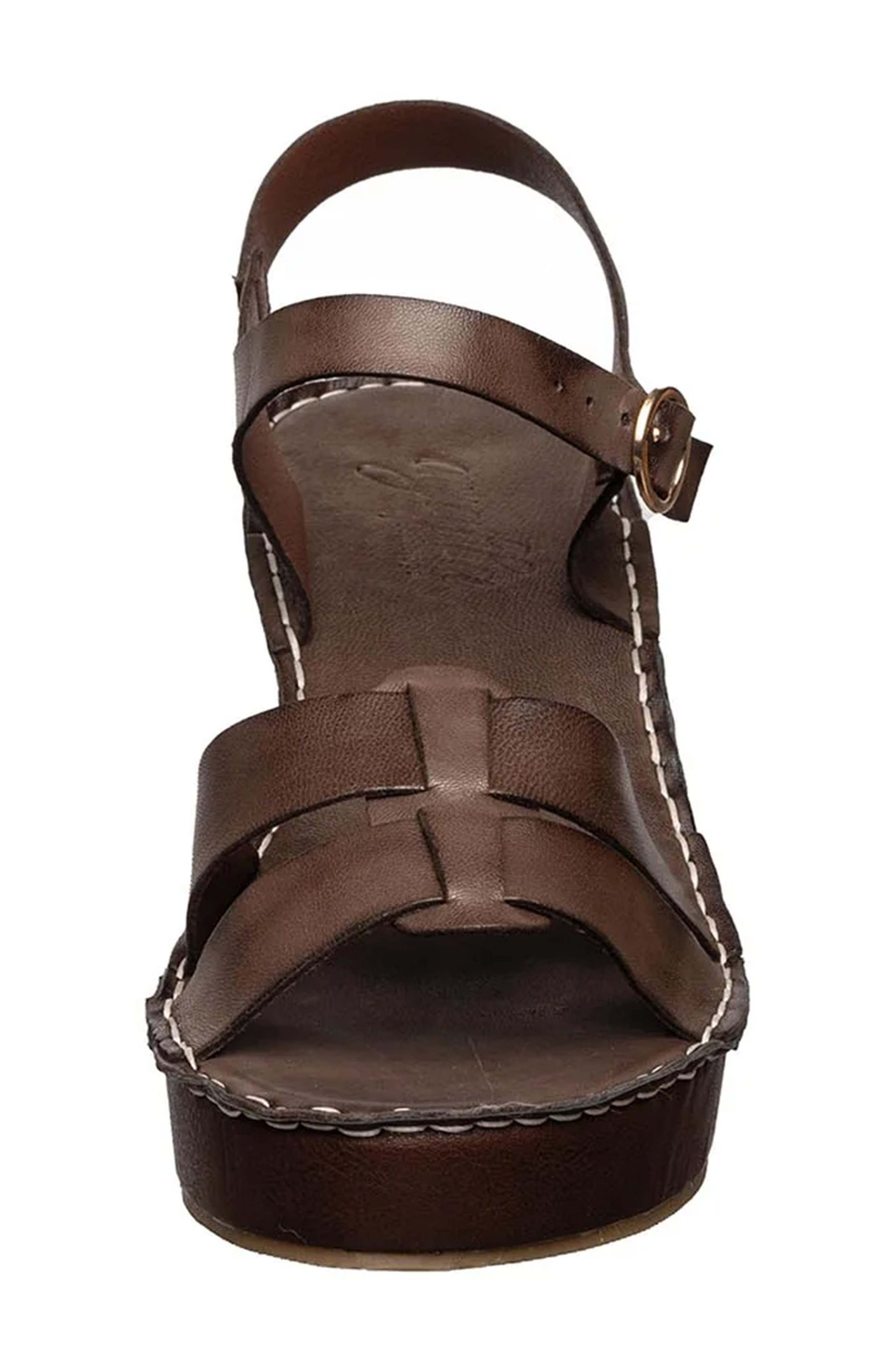 ANTELOPE Saya Platform Wedge Slingback Sandal, Alternate, color, Coffee