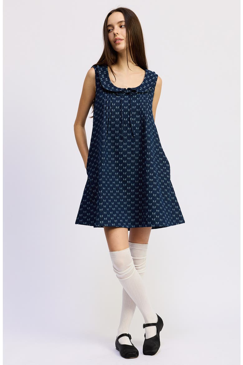 Violet Denim Minidress, Alternate, color, INDIGO BROWN MULTI
