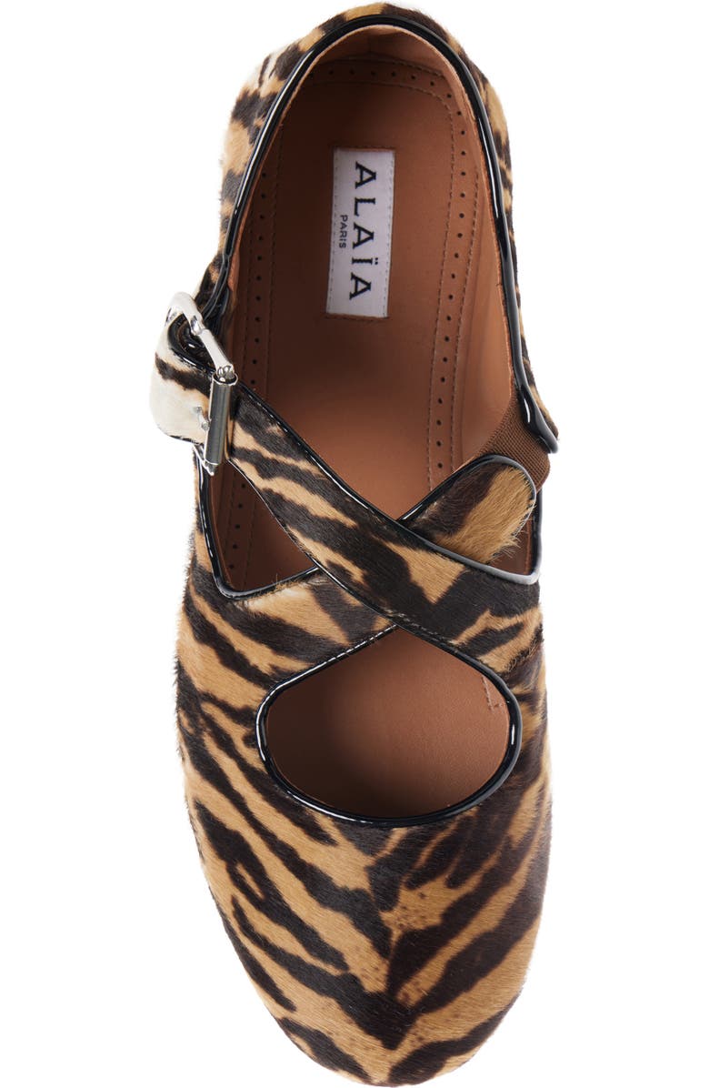 Alaïa Crisscross Ballet Flat, Alternate, color, Naturel