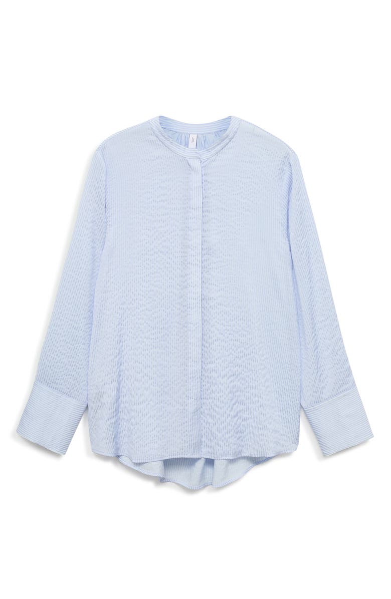 MANGO Stripe Flowy Button-Up Shirt, Alternate, color, 