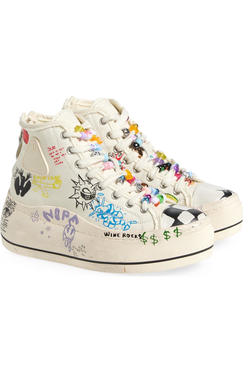 R13 Kurt High Top Platform Sneaker, Main, color,