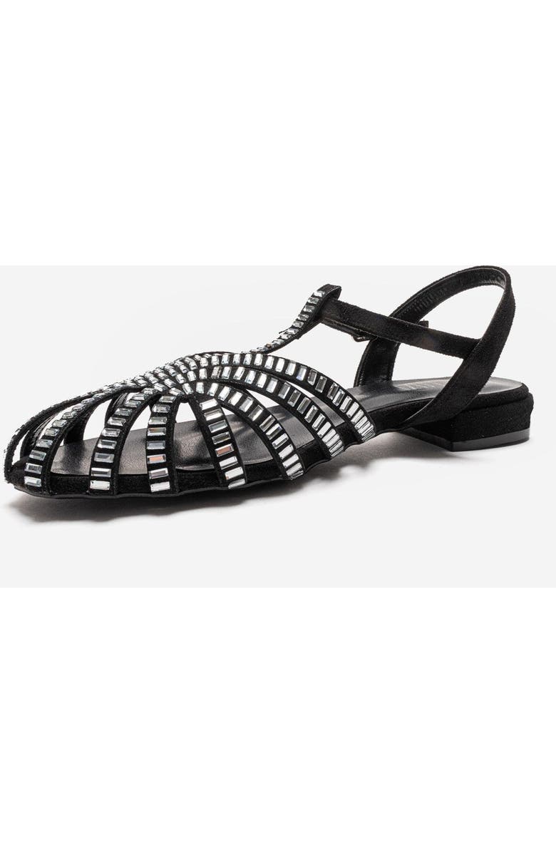 Prologue Shoes Lavina Embellished Sandal, Alternate, color, Black Suede