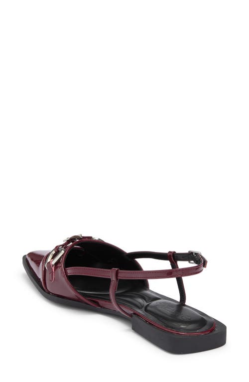 Wild Diva Lounge Astor Slingback Flat In Burgundy