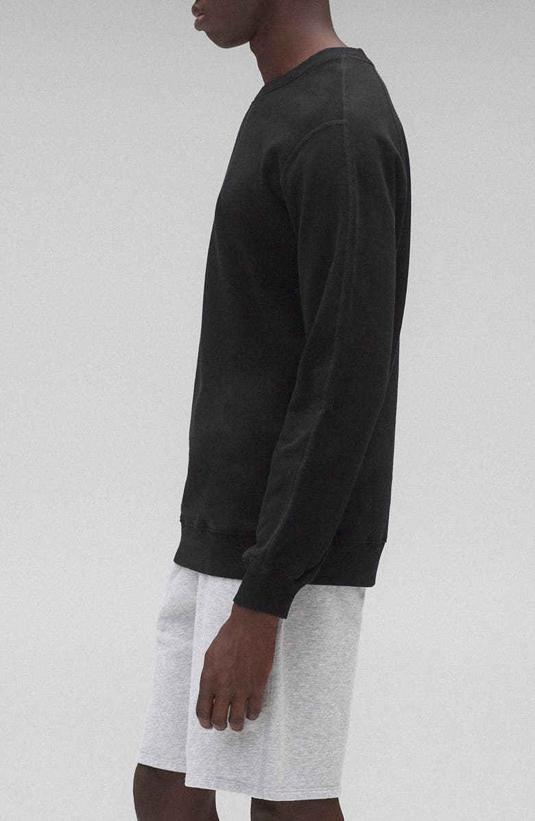 Reigning Champ Lightweight Cotton Terry Sweatshirt, Alternate, color, Black