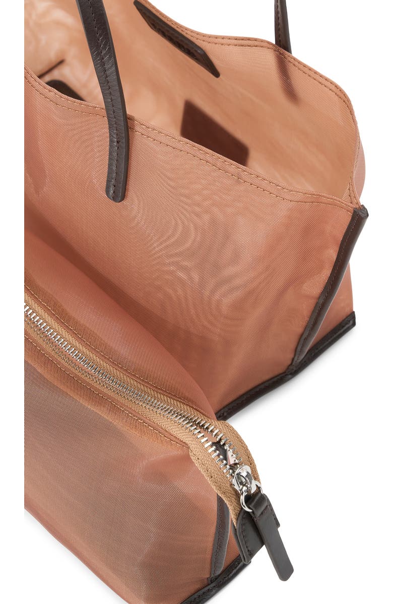 STAUD Mini Christos Mesh Tote, Alternate, color, Camel