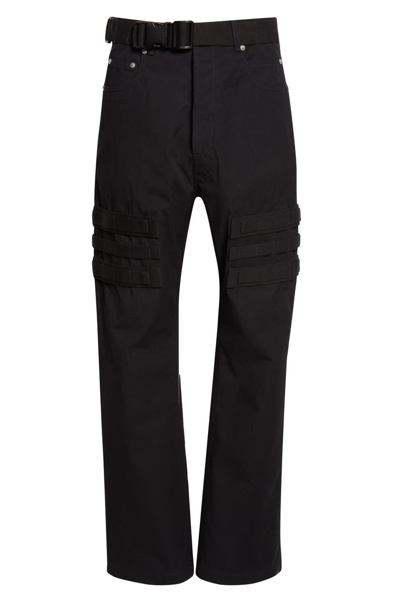 Rick Owens Geth Temple Slim Cargo Pants, Main, color, Black