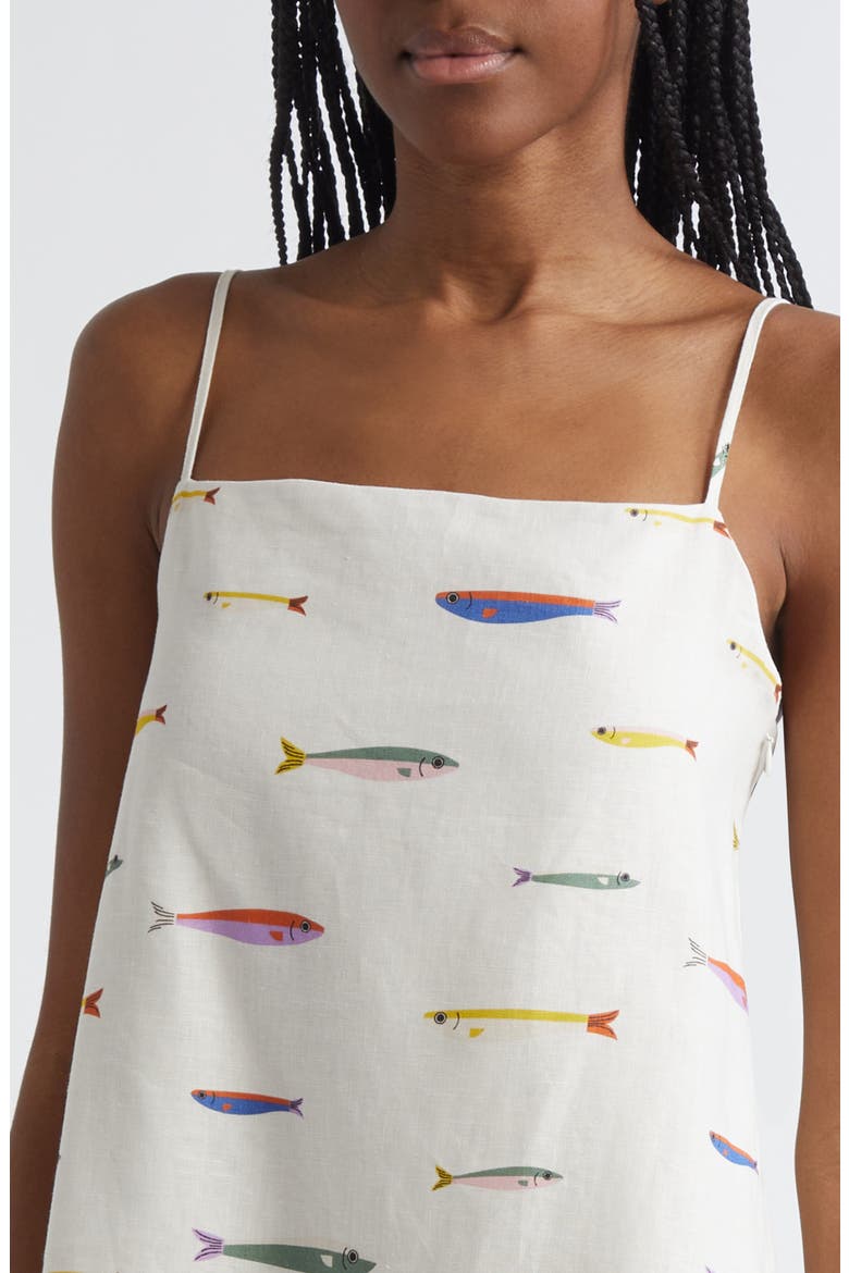 staud fish dress Laura Linen Mini Dress