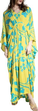 SAACHI Floral Print Cover-Up Kaftan