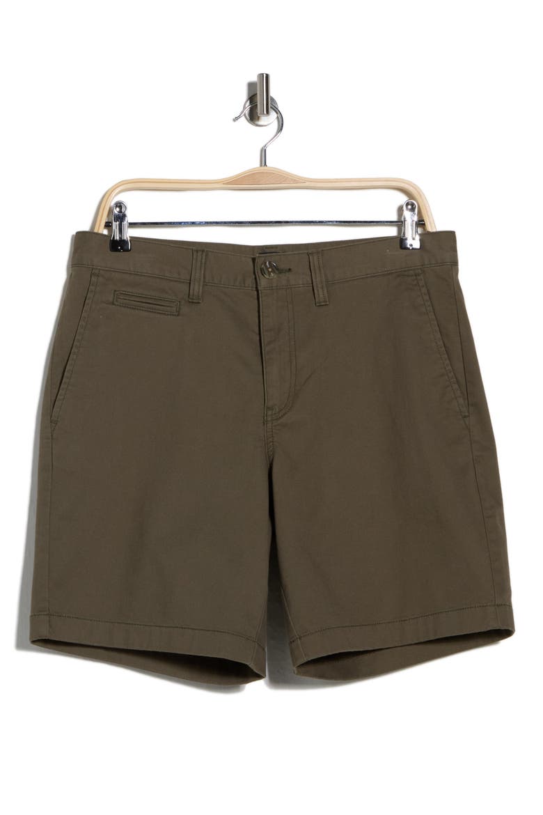 Wallin Stretch Twill Chino Shorts, Alternate, color, OLIVE TUNDRA