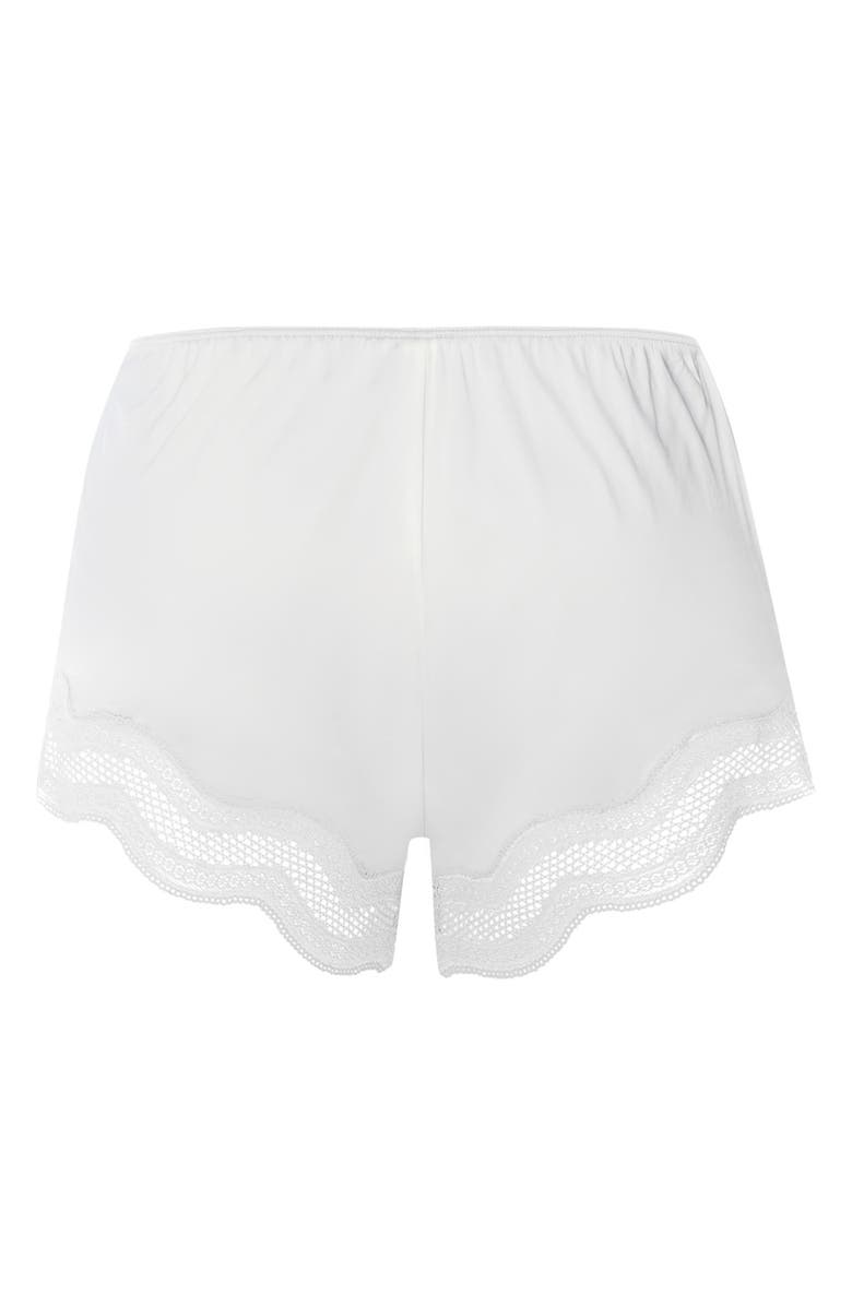 Hanro Cira Tulle Lace Trim Knickers, Alternate, color, Off White