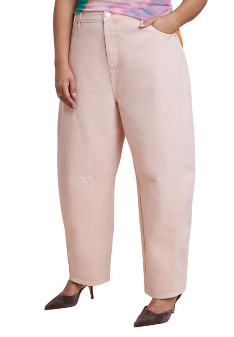 Pink Wash Barrel Leg Jean (Plus)