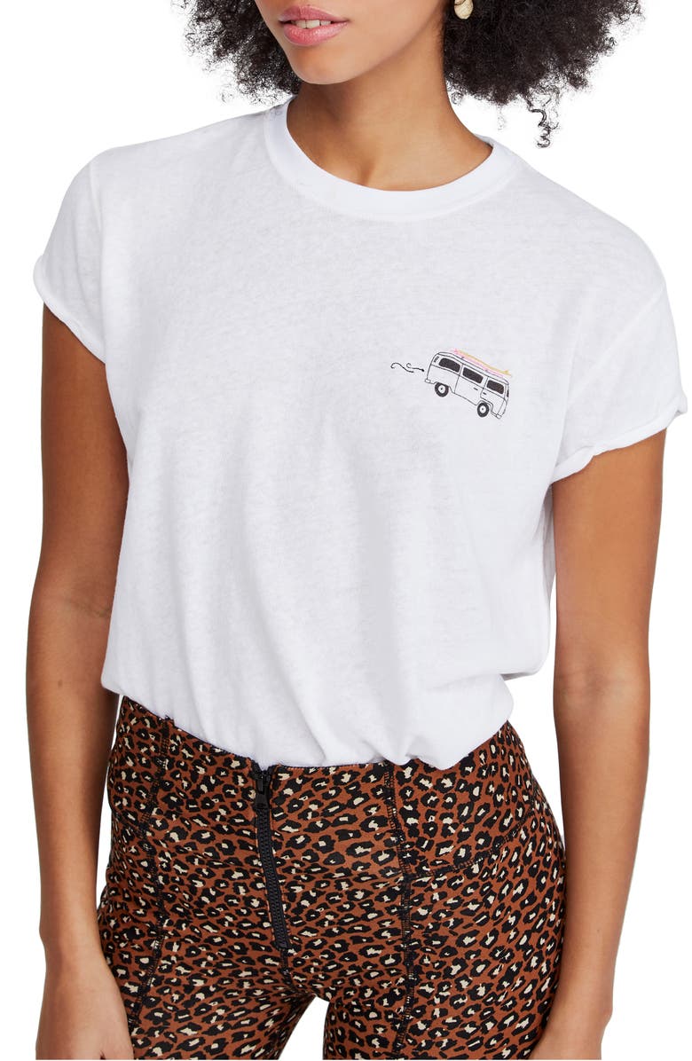 Free People Wipe Out Graphic Tee, Main, color, White