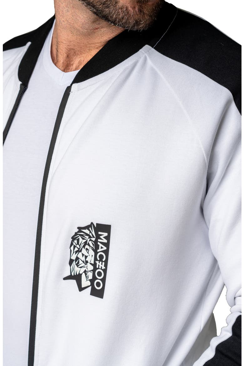 Legendary Stretch Cotton Zip-Up Jacket, Alternate, color, WHITE