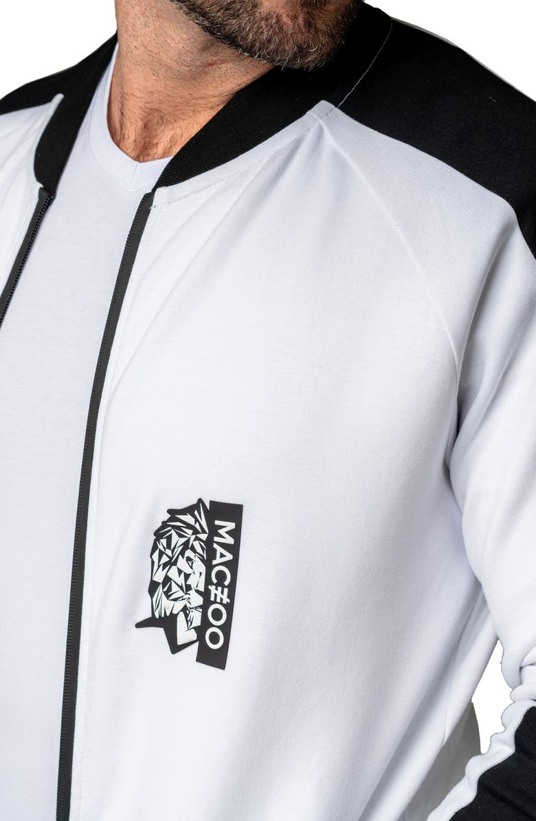 Maceoo Legendary Stretch Cotton Zip-Up Jacket, Alternate, color, White