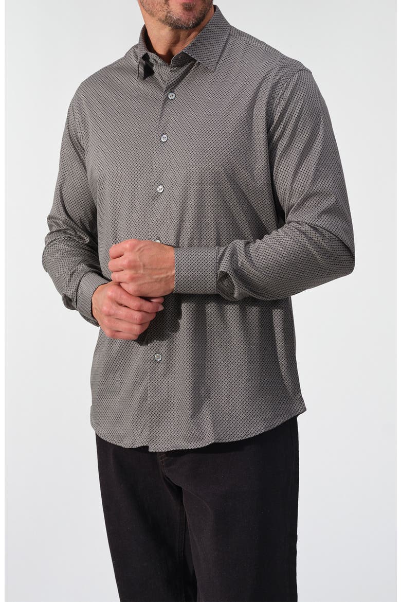 Monaco Print Long Sleeve Shirt, Alternate, color, BLACK