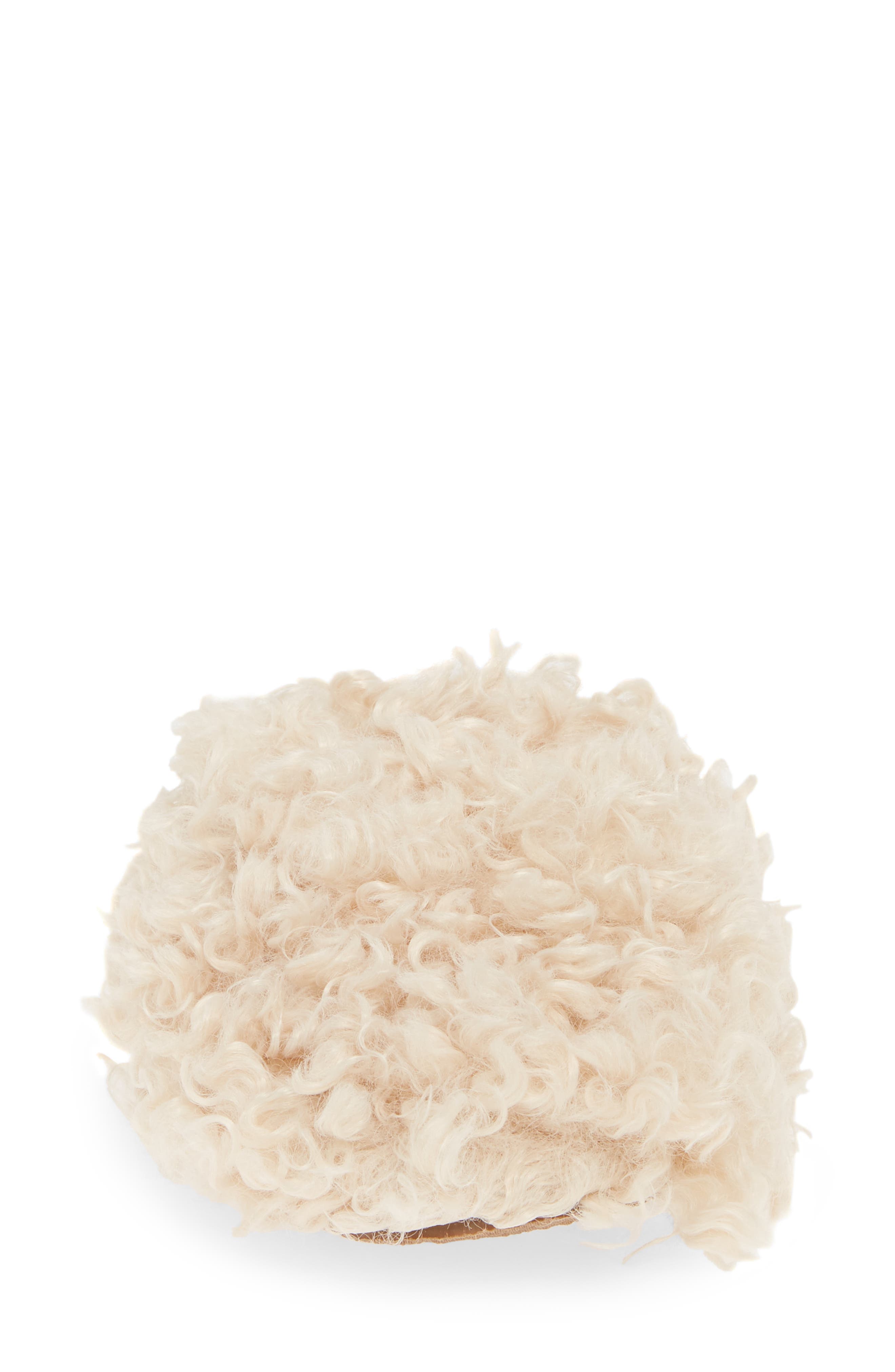 Madewell The Scuff Curly Faux Fur Slipper, Alternate, color, 