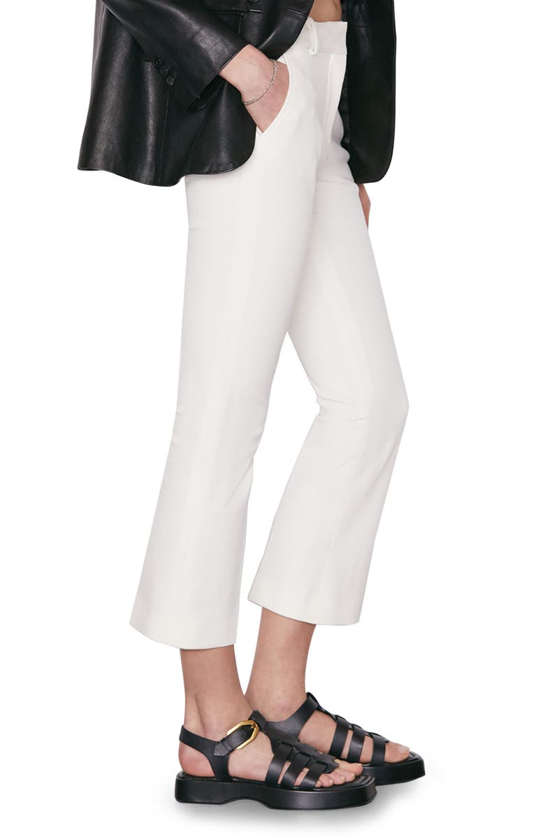 FRAME Le Crop Mini Bootcut Trousers, Alternate, color, Blanc