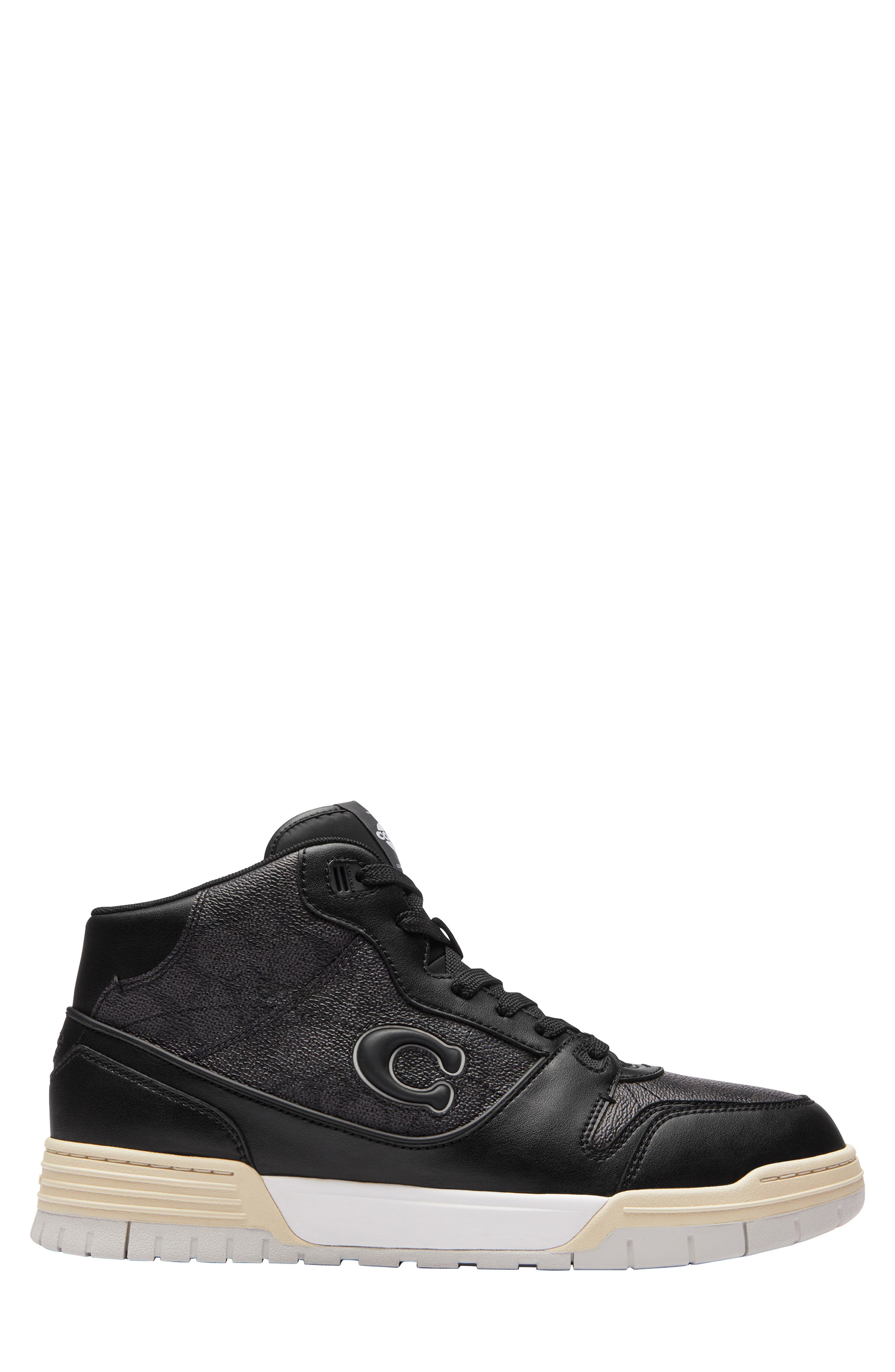 COACH Soho Mid Sneaker, Alternate, color, Charcoal/Black