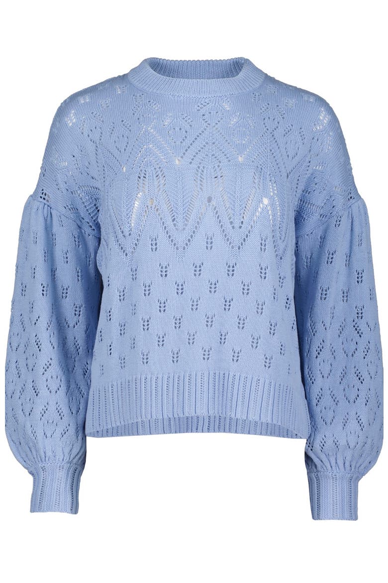 Favorite Pointelle Sweater, Alternate, color, Sea